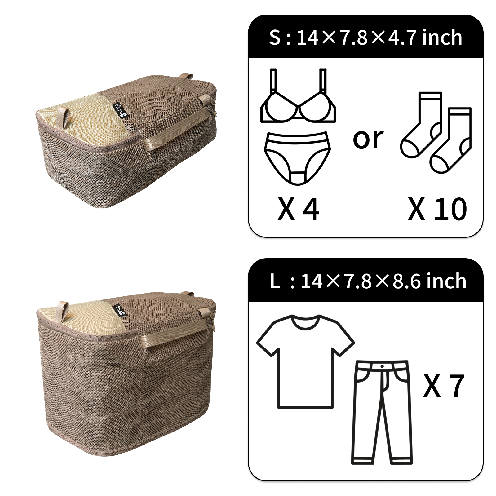 擴容收納洗衣網袋(L+S)