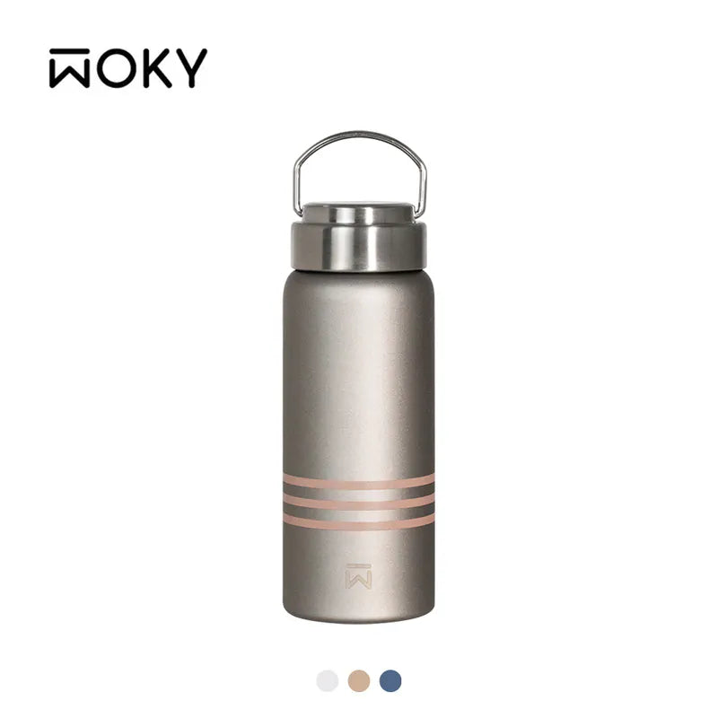WOKY 純鈦提手保溫瓶500ml