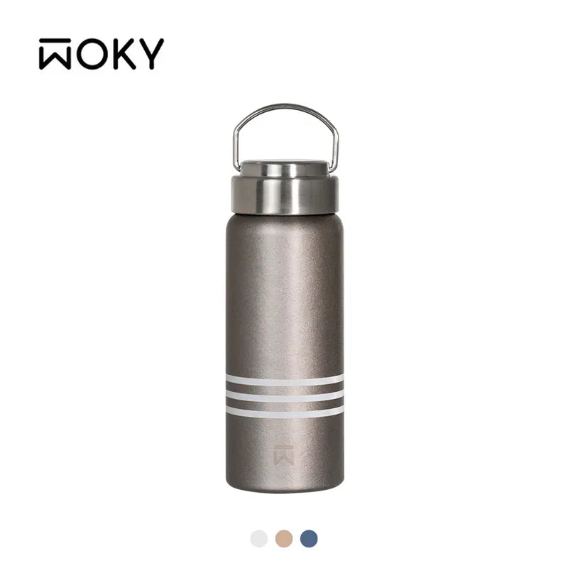 WOKY 純鈦提手保溫瓶500ml
